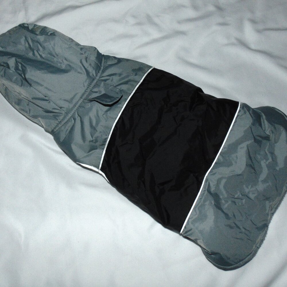 Dog Winter Waterproof Coat Jacket w/ Fleece Lining Gray size S Double Sided